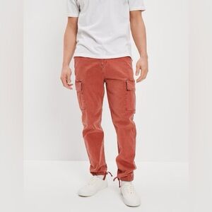 American Eagle  Mens flex slim lived-in cargo pants size 36/30 red cayon